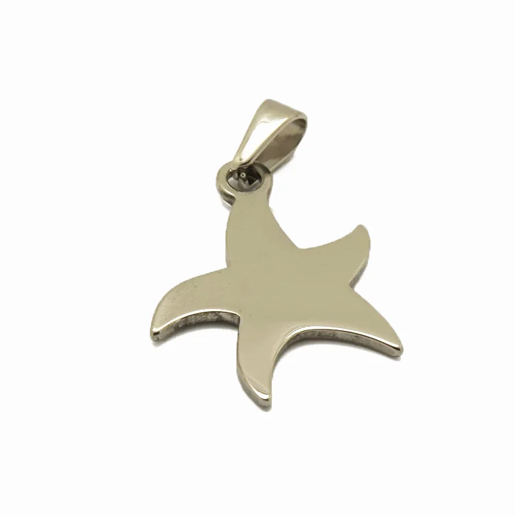 

Stainless Steel Wholesale Custom Pendant Silver Lucky Star Charm For Necklace Jewelry