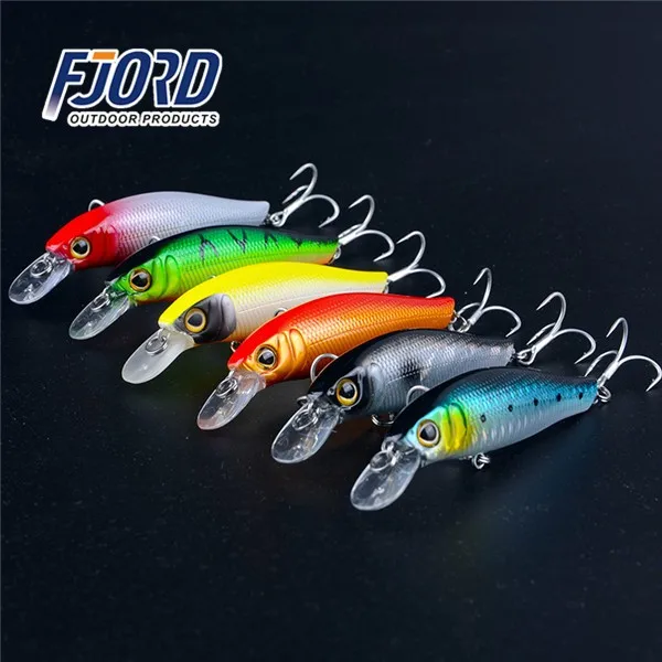 

FJORD Wholesale in stock 85mm 8.5g Minnow Laser Hard Baits Fishing Lures, 6color