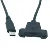 Micro USB Panel Mount Extender Cable Type C USB Male to Micro USB Female Ear Screw Install the pane Data Extension Cable