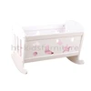 HT-WDF001 49x37x(H)36cm Easy Assembly MDF American Girl Doll Furniture, 18 Inches Doll White Craddle For Wholesale
