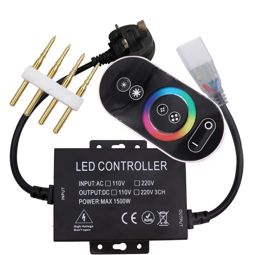110v 220v Full Touch Led Rgb Controller Rf Remote Led Strip Dimmer 110v 220v full touch led rgb controller rf remote led strip dimmer