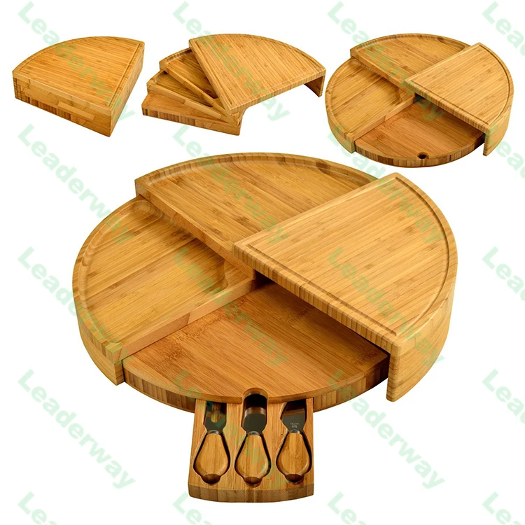 bamboo cheese board set