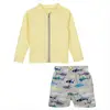 Boy Little Children customized full sun protection UV beachwear set UPF 50 swimsuit boy rashguard set