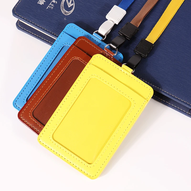 Company Id Cardholder Yellow Pu Leather Police Badge Holder Necklace ...