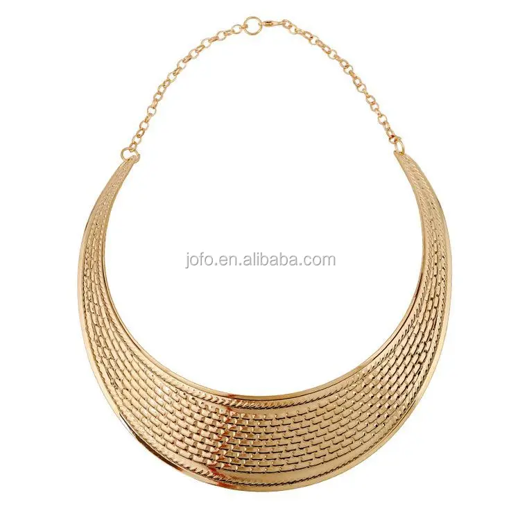 

New Fashion Women Gold Metal Chain Collar Choker Statement Bib Chunky Necklace