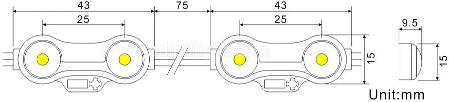 Advertising backlight signs led module samsung 3528 smd led