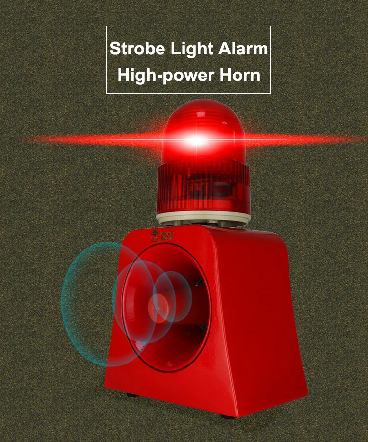 220v Rechargeable 120db High Decibel Portable Security Fir Alarm Siren