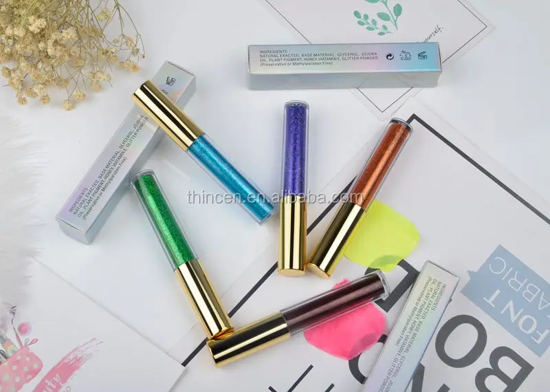 Hot Sale Makeup 12 Color Waterproof Liquid Glitter Eyeliner Create Your Own Logo