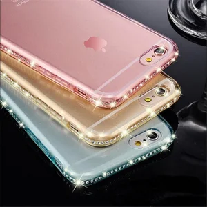 LOVEBAY Bling Diamond Transparent Soft TPU Phone Case iPhone