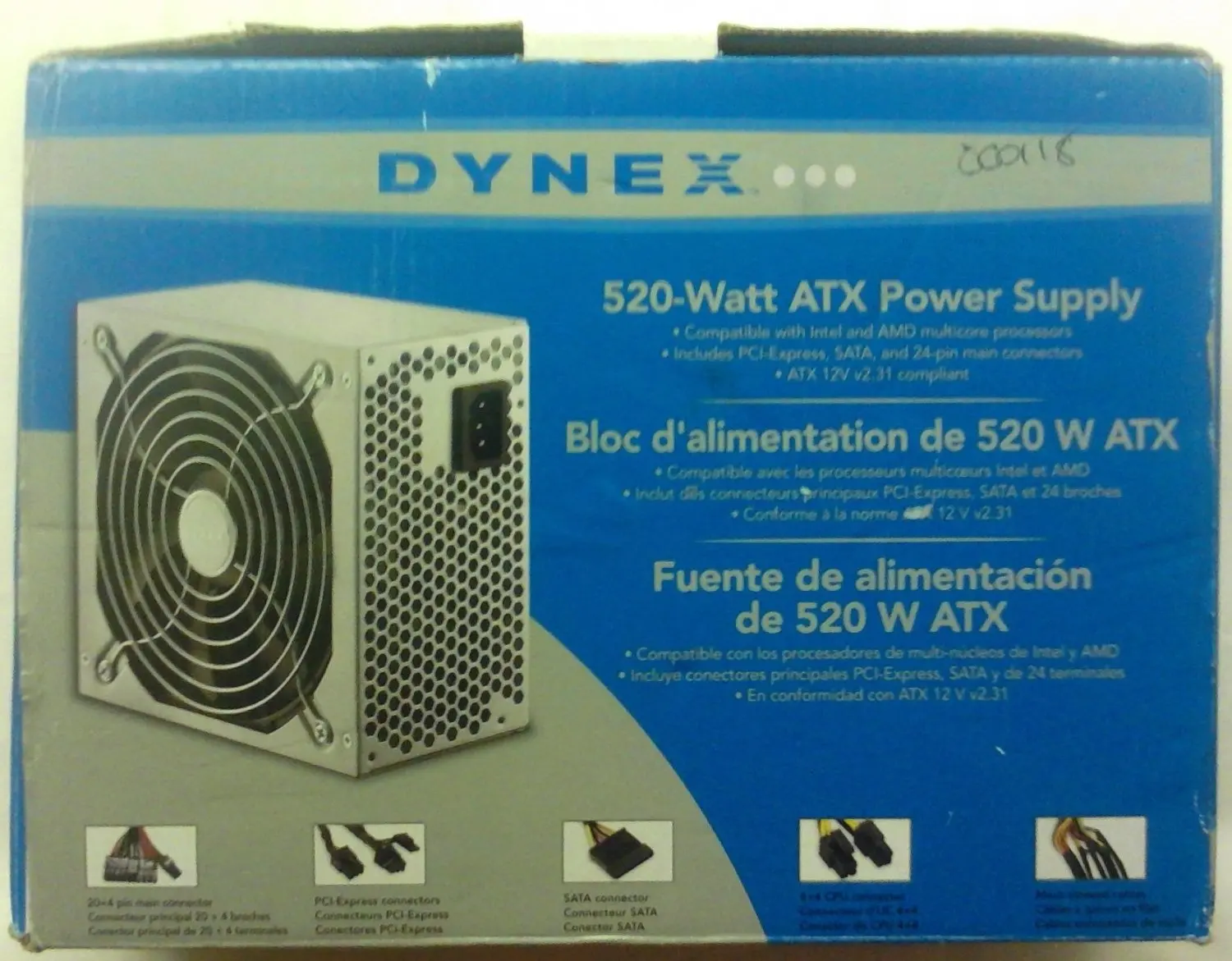 Dynex 520 Watt Atx Power Supply