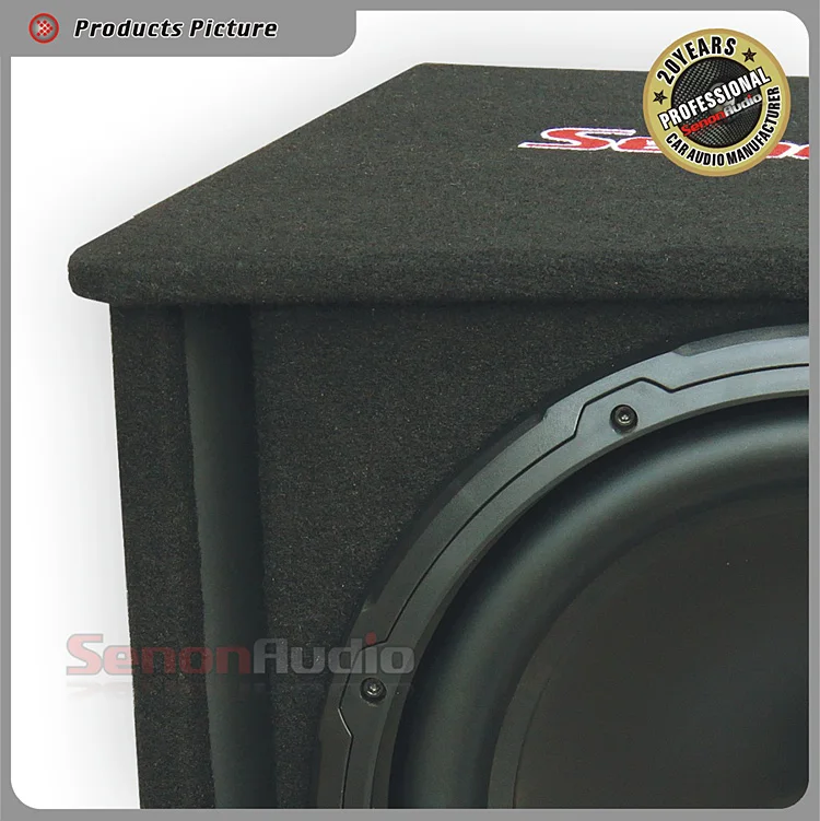 Dual 12 Inch Subwoofer Speaker Car Audio Bass Systems Custom Bass Box Covered With Black Carpet