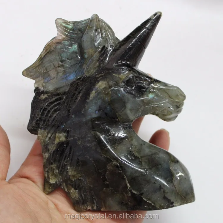 crystal unicorn statue