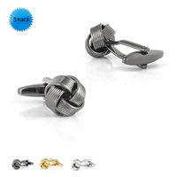 

Various metal knot style cufflinks with gift packing box for wedding