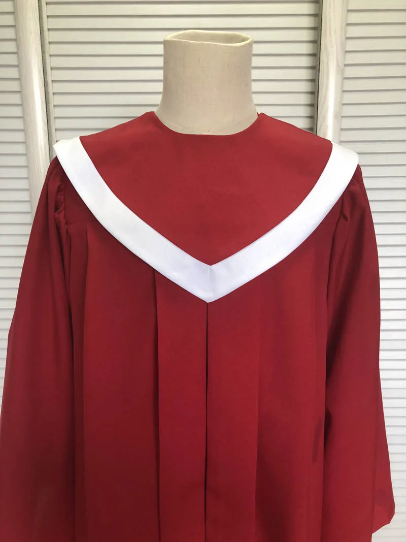 Custom Design Choir Overlay With Purple And White Color Choral Robe