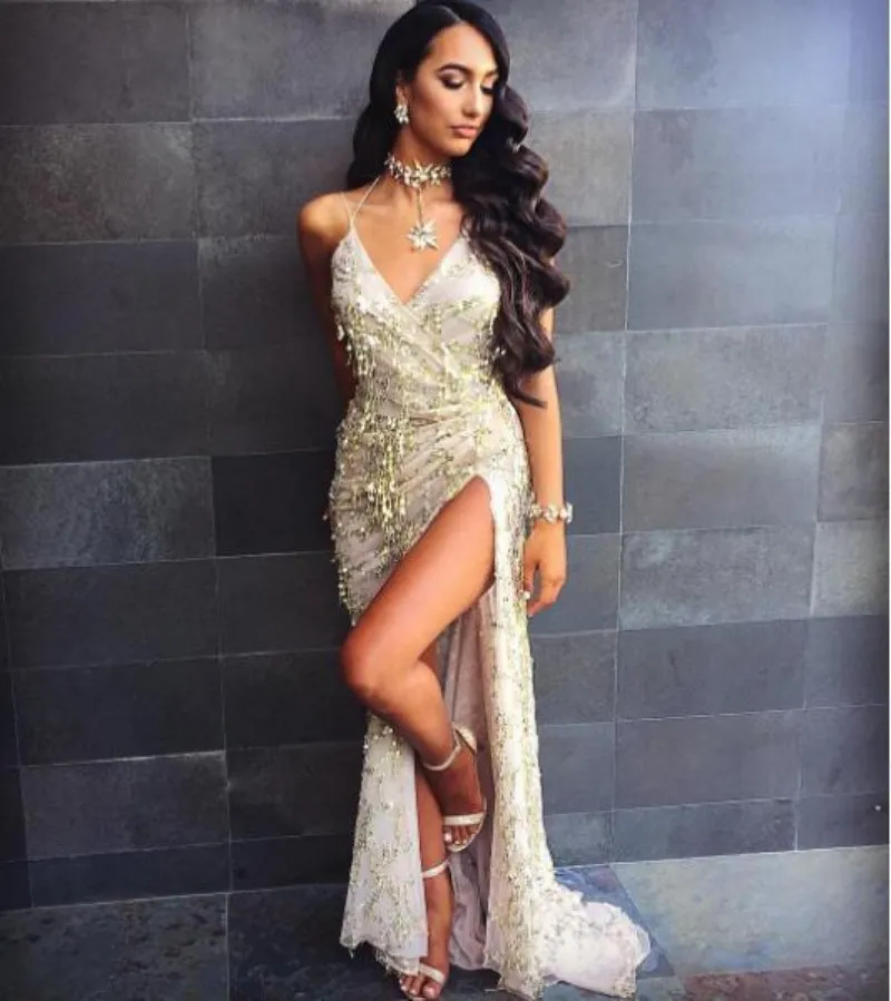 Vestido largo Dorado lentejuelas Mujer | Linio Colombia - GE193FA0DQKGULCO