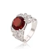13643 Xuping natural ruby ring,zirconia ring,natural stone silver color ring