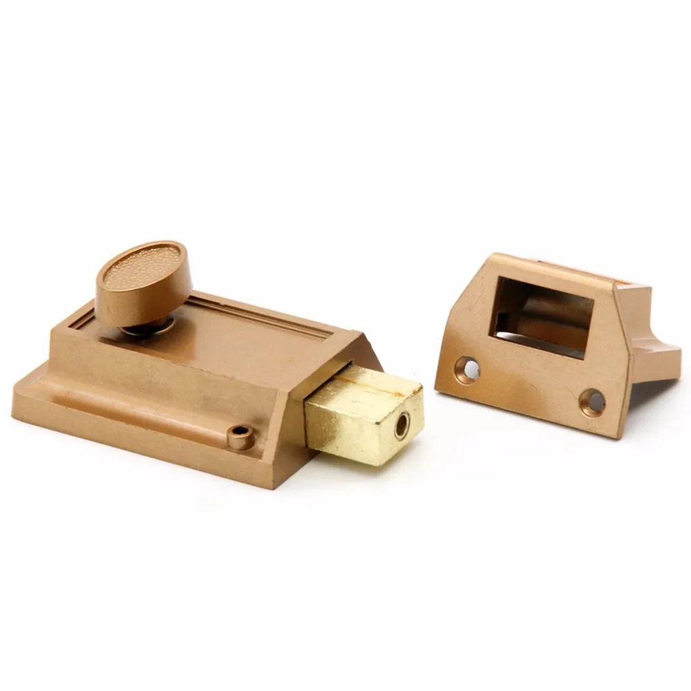 Heavy Duty Antipry Rim Square Latch Deadbolt Locking With Brass