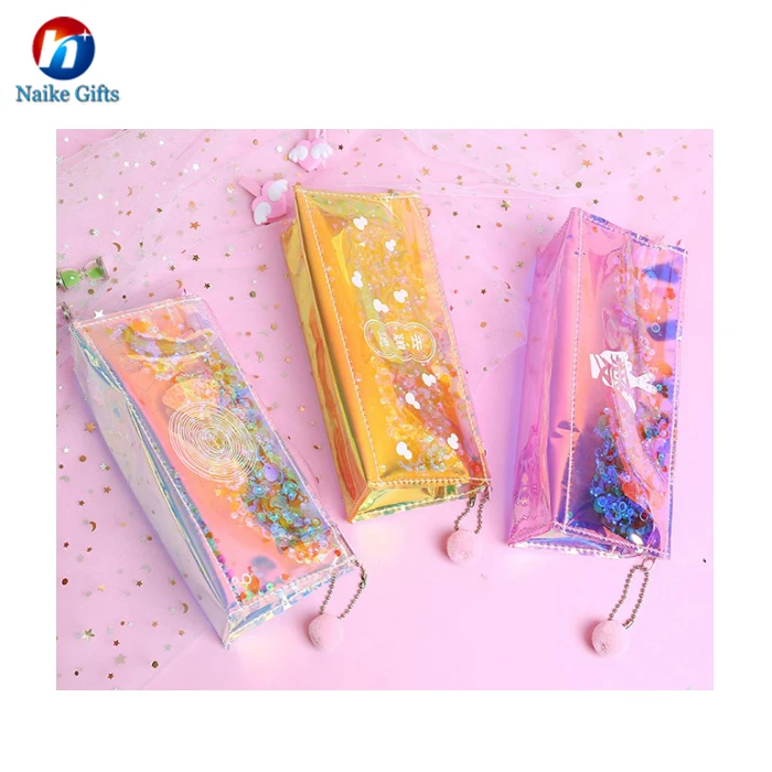 glitter pencil bag