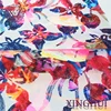 high twist 100% polyester mesh fabric printed fabric for women dress