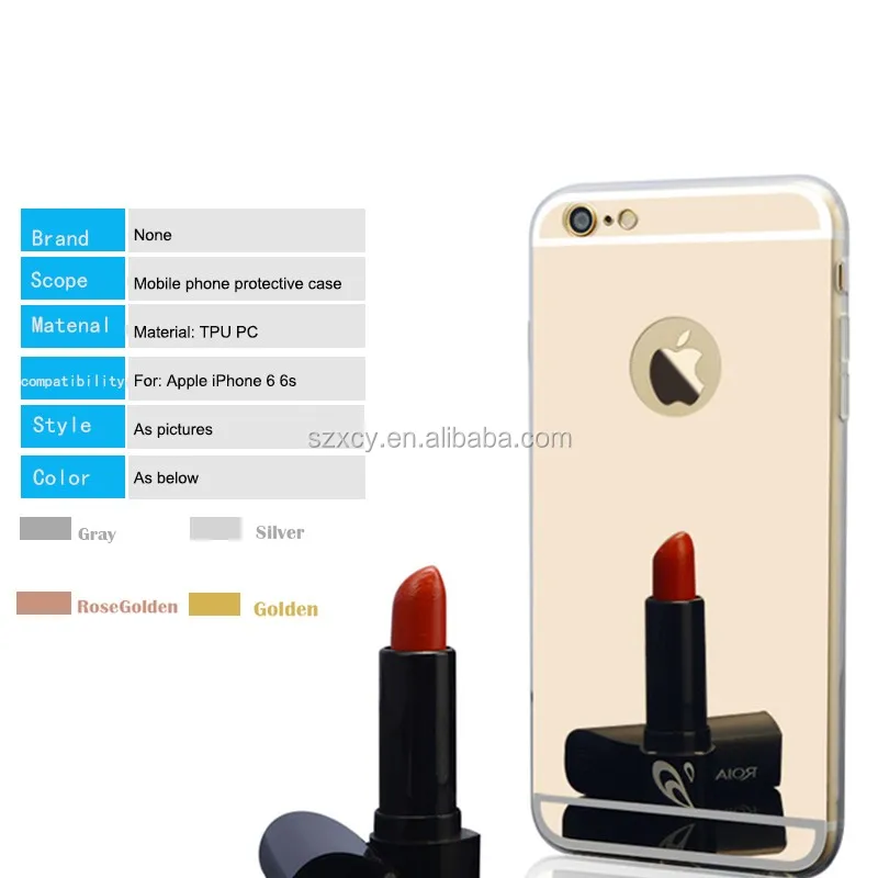

Ultra thin slim TPU PC screen mirror cell phone case for iPhone 6, N/a