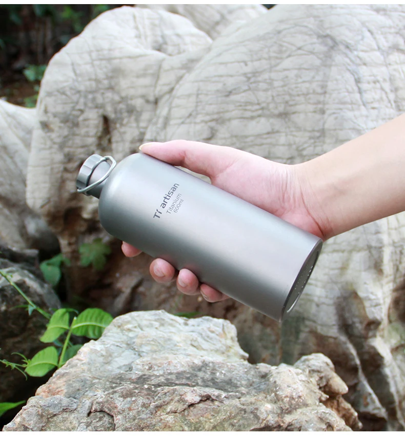 Hiking Cycling Bottle Pure Titanium Water Sports Bottle