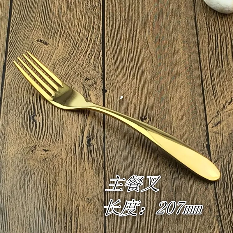 Restaurant Dinner Matte Gold Spoon Fork Knife High Quality 304 Golden Flatware For Sale Gold