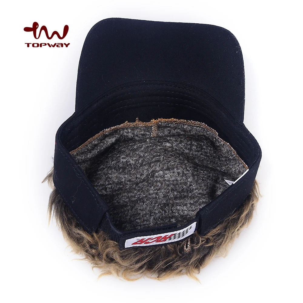 Flair Hair Black Visor with Blonde Hair