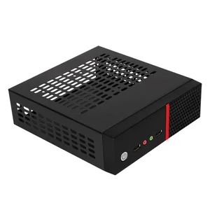 Mini ITX Desktop PC Case Dual CPU Fans