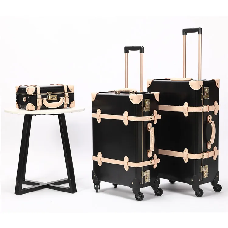 pure leather trolley bags