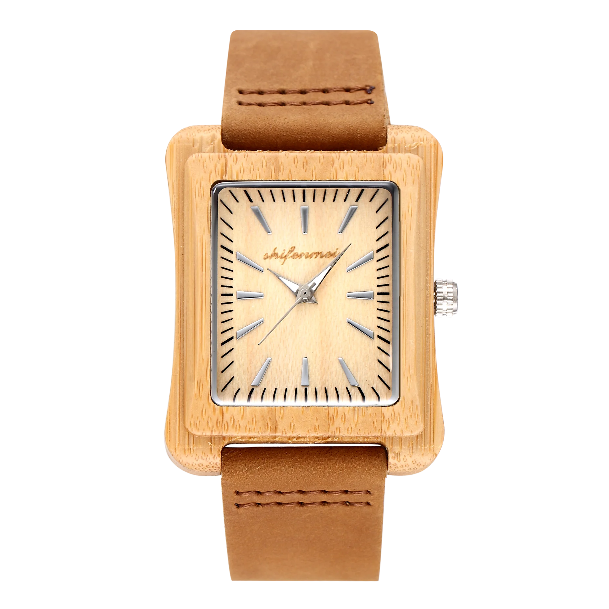 

Shifenmei S5517 New style bamboo leather watch