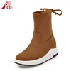 Shoes factory lining fashion cheap winter high ankle boots for women