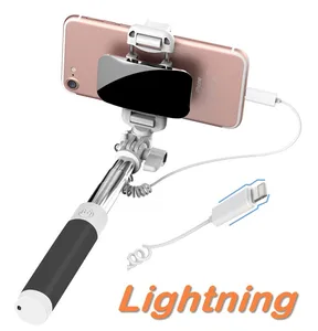 Wired Handheld Selfie Stick iPhone 7 7+ 6s 6 6 Plus