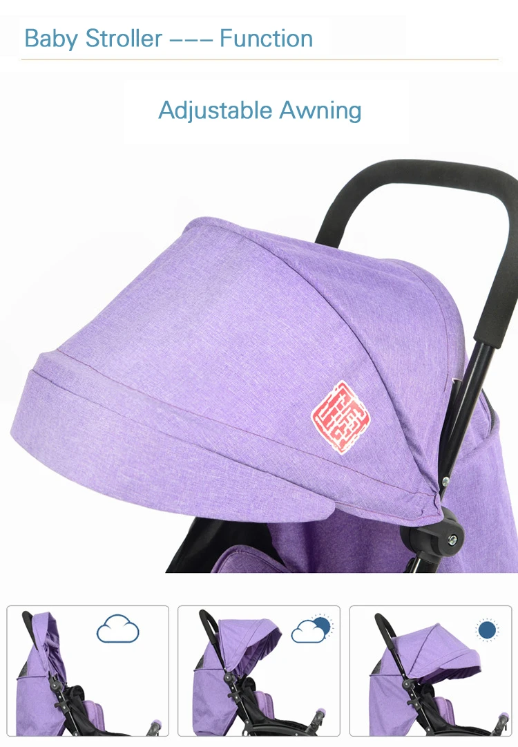 Pull Lever One Key 3 Folding Small Portable pram Baby Stroller Can Take On The Plane