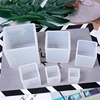 Crystal Cube Silicone Mold Fondant Cake, Jelly, Ice Hockey, Food, Cheese, Dried Flower Epoxy, Lamp Stand, Oval
