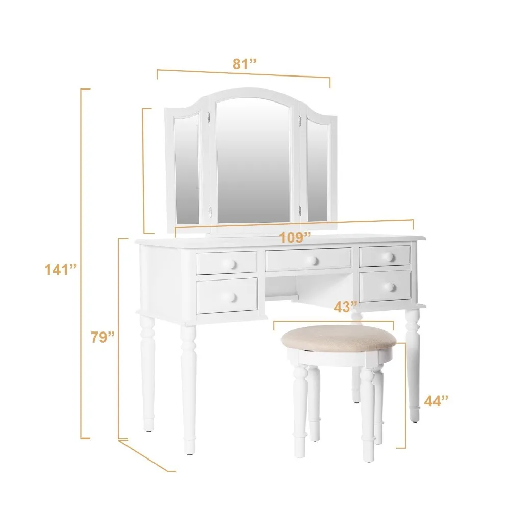 Bedroom Furniture Mirrored Makeup Desk Wooden Simple Dressing Table With 5 Drawers Buy Dressing Table With Drawers Makeup Desk Bedroom Furniture