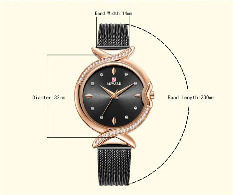 手表奢华品牌时尚石英女士水钻手表手表简单玫瑰金时钟 - buy quartz