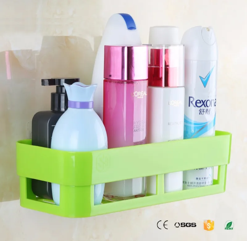Green Plastic Cheap Bathroom Rack Bathroom Storage Rack Kitchen Rack