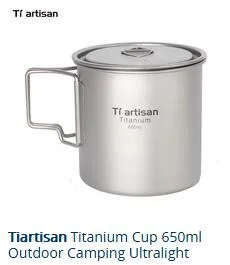 5. 650ml titanium mug