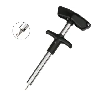 T type Portable Aluminium fish hook removal tool Aluminum Fish Hook Remover Extractor Squeeze Out Hook Tool