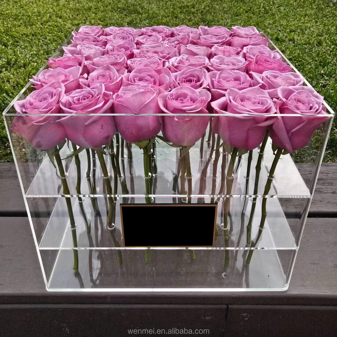 Wholesale Clear Acrylic Flower Box Buy Wholesale Clear Acrylic Flower