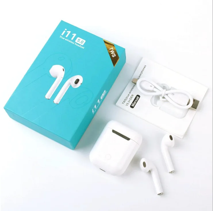 

Blue box TWS i11 Earphone Wireless Headset touch Control Bass Sport Earbuds BT 5.0 Headphone With Mic