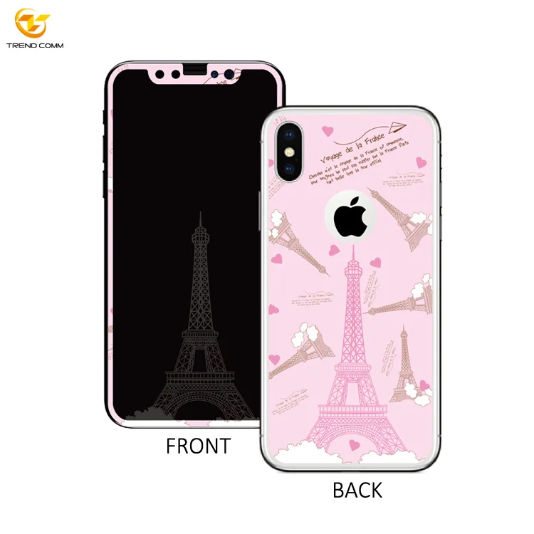 

2018 Hot selling 9H High transparency Cartoon holographic image tempered glass screen protector for iPhone X