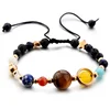 Universe Galaxy Eight Planets Solar System Guardian Star Natural Stone Beads Bracelet For Men & Women