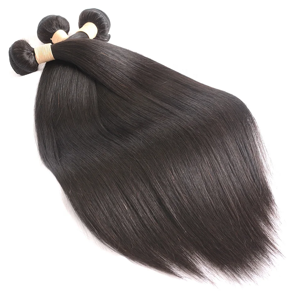 

100% natural cuticle aligned raw virgin hair, silky straight human hair weave bundles, factory wholesale virgin hair vendors, Natural black