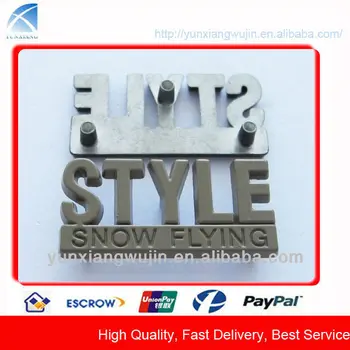 cd8542 fashion custom letters metal clothing labels buy metal