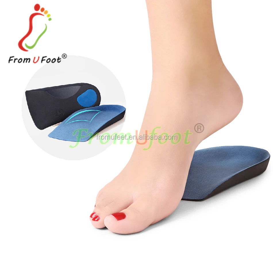 3/4 Length Heel Orthotic Arch Support Eva Shoe Insole High Arch And ...