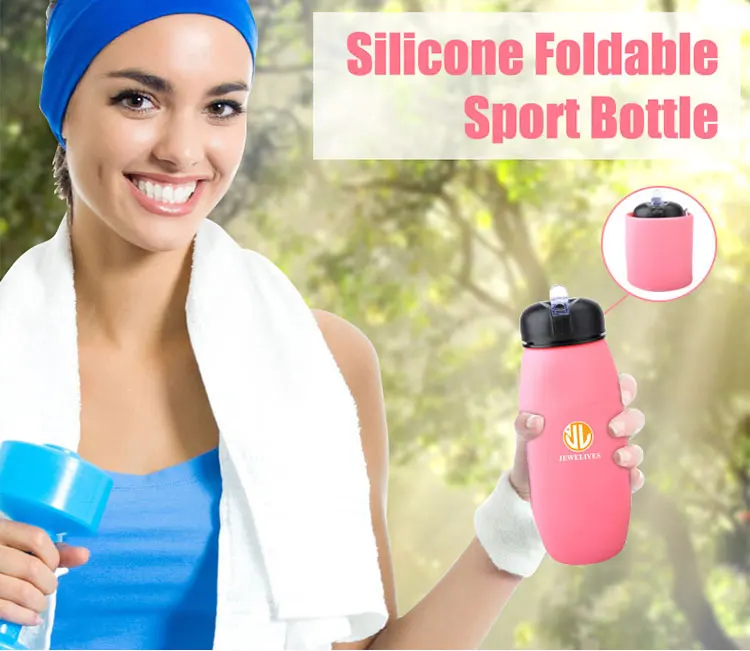 silicone foldable sport bottle