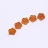 Flower shape pressed glass beads for ornament