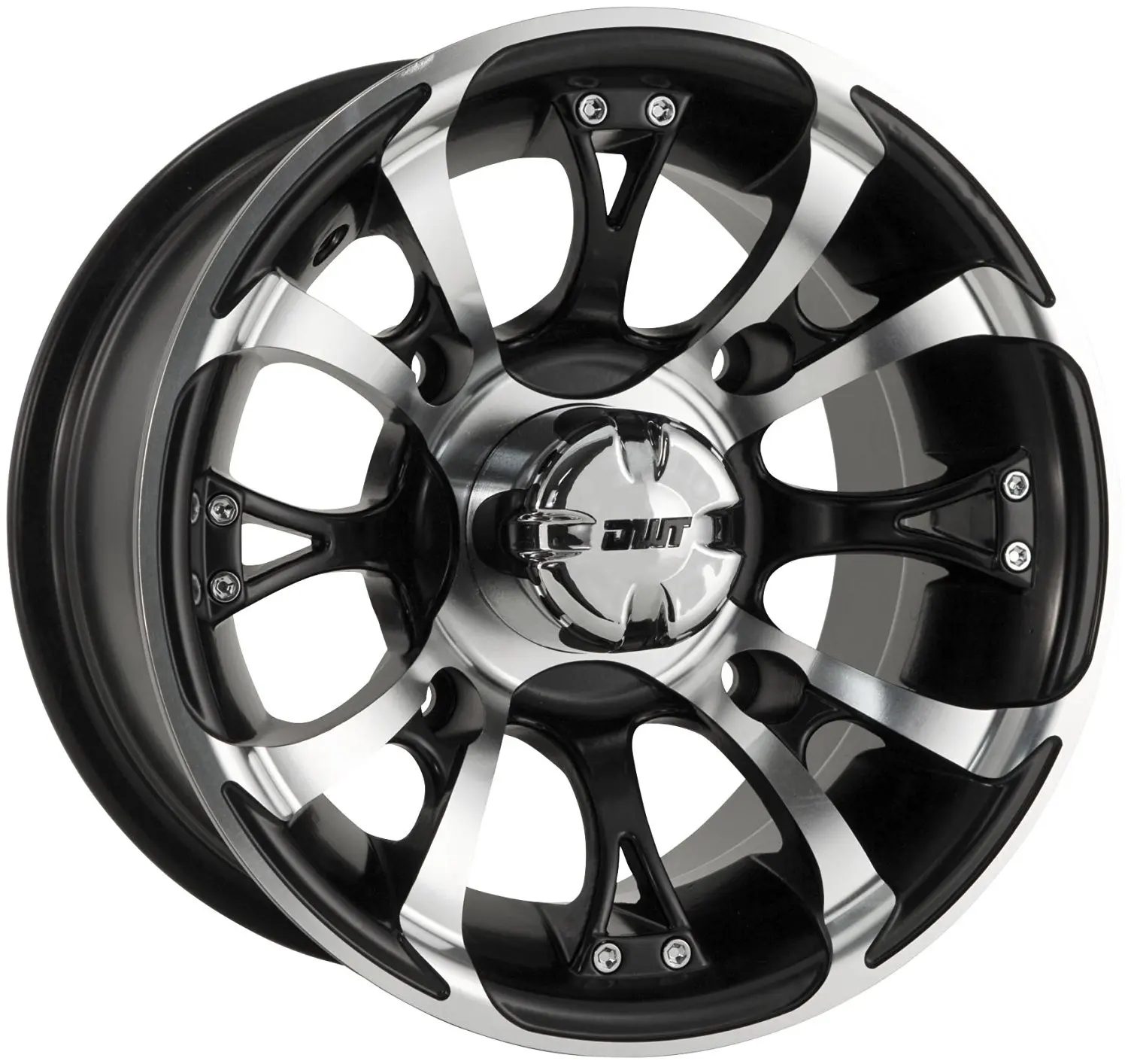 Douglas Wheel Tire 989-15 Nitro Wheel - 12x7 - 2+5 Offset - 4/110 - Machined , Bolt Pattern: 4/110, Wheel Rim Size: 12x7, Rim Offset: 2+5, Color: Machined, Position: Front/Rear