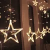 2.5m Ramadan LED Clear Acrylic Pendant Star Curtain Light with Controller